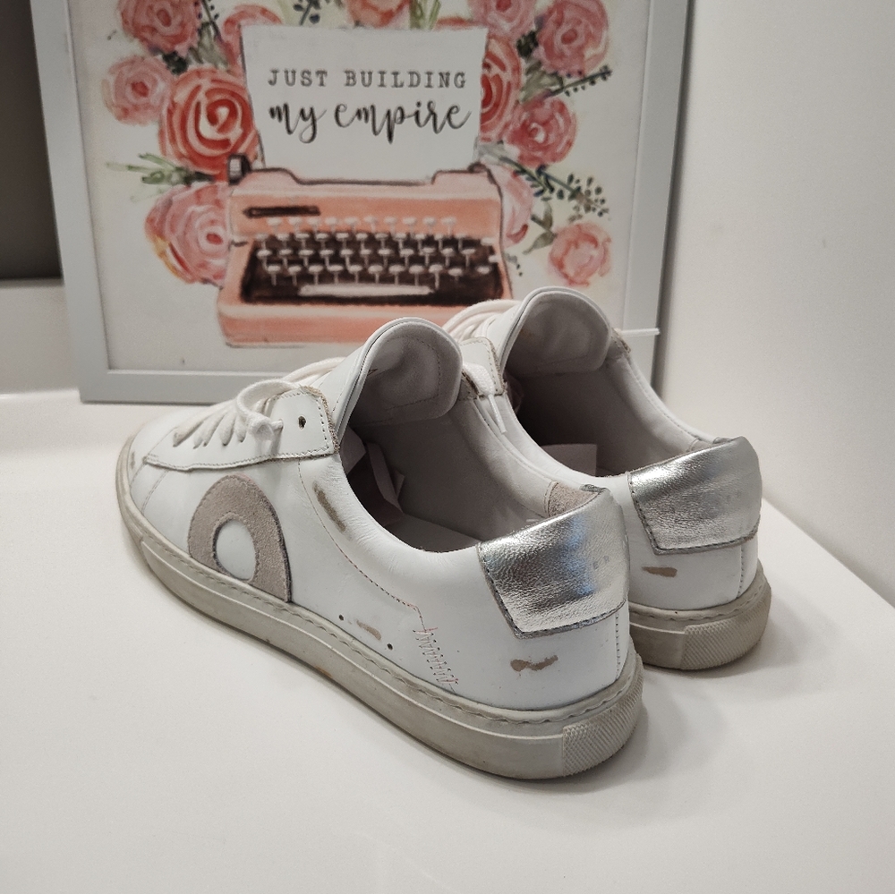 đ„°EUC Oliver Cabell Low 1 Vienna Distressed Look Leather Lace Up Sneaker Trainer - Picture 11 of 16